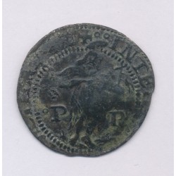 Espagne - Sizain 1641 barcelone - Principauté Catalogne - bronze - TB+