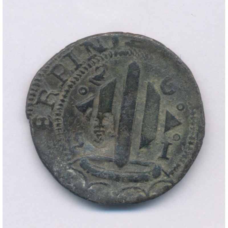 Espagne - Sizain 1641 barcelone - Principauté Catalogne - bronze - TB+