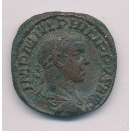 Philippe II - Sesterce - bronze - TB+/TTB