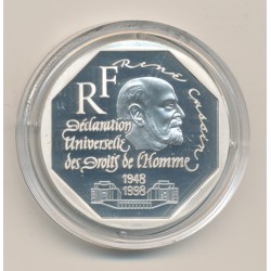 100 Francs Droits de l'homme 1998 - avec certificat - argent BE - FDC