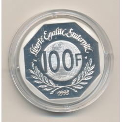 100 Francs Droits de l'homme 1998 - avec certificat - argent BE - FDC 2