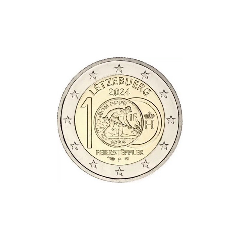 2€ Luxembourg 2024 - centenaire de l'introduction des pièces en francs luxembourgeois