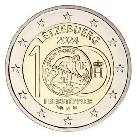 2€ Luxembourg 2024 - centenaire de l'introduction des pièces en francs luxembourgeois