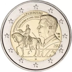 2€ Luxembourg 2024 - 175e anniversaire de la mort du Grand-Duc Guillaume II