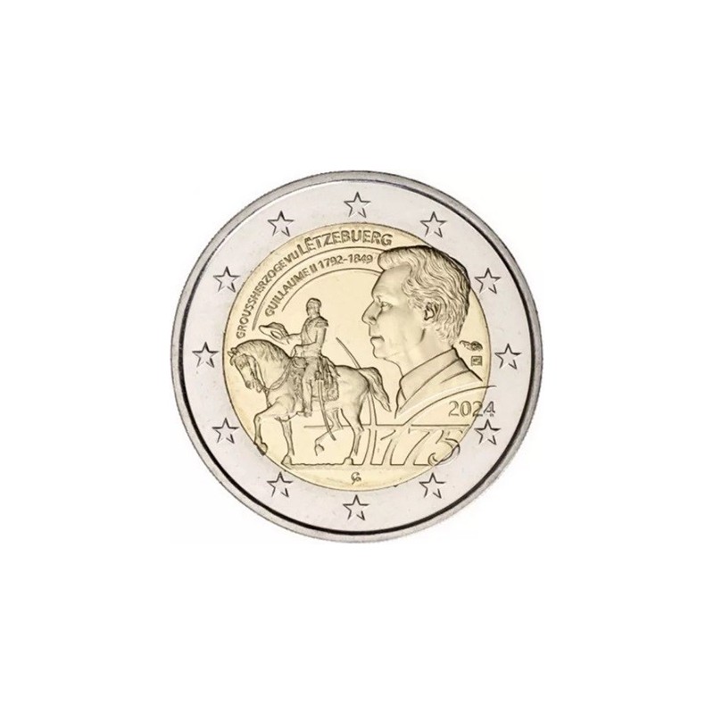 2€ Luxembourg 2024 - 175e anniversaire de la mort du Grand-Duc Guillaume II
