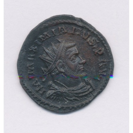 Maximien Hercule - Follis Aurelianus Lyon - bronze - TTB