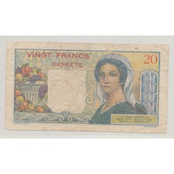 Billet - 20 Francs Papeete - TB 2