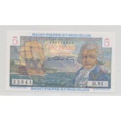St pierre et Miquelon - 5 Francs Bougainville - 1946 - Neuf