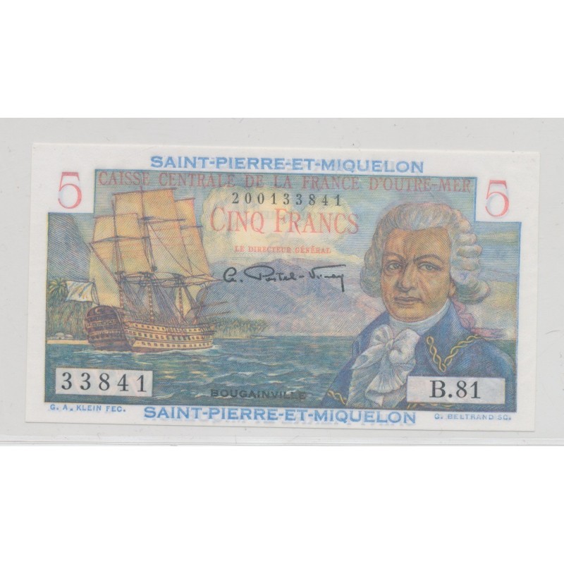 St pierre et Miquelon - 5 Francs Bougainville - 1946 - Neuf