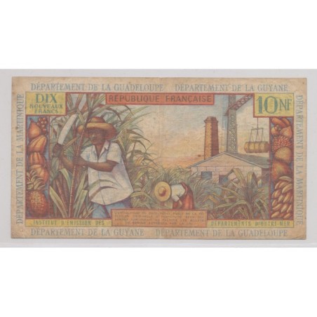 Billet - 10 Francs Antilles 1964 - TB/TB+