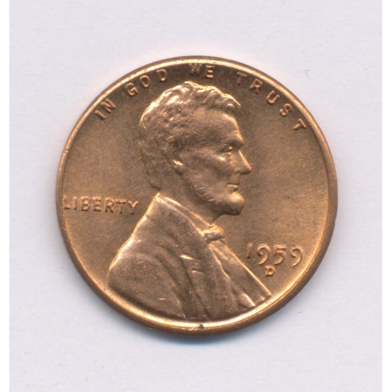 Etats-Unis - 1 Cent Lincoln - 1959 D - SUP+