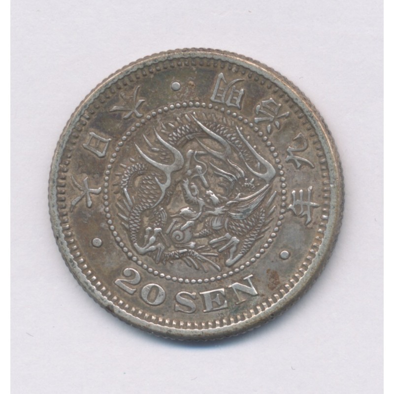 Japon - 20 sen 1870 - dragon - TTB+