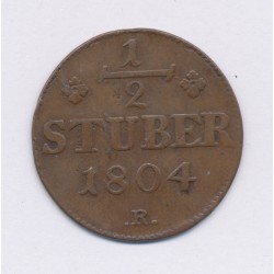 Allemagne - 1/2 Stuber 1804 R - Etats de Berg - cuivre - TTB+