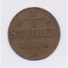 Allemagne - 1/2 Stuber 1804 R - Etats de Berg - cuivre - TTB+