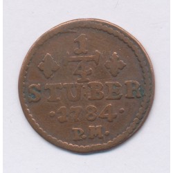 Allemagne - 1/4 Stuber 1784 R - Etats de Julich-Berg - cuivre - TB+