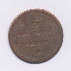 Allemagne - 1/4 Stuber 1783 PM - Etats de Julich-Berg - cuivre - TB+