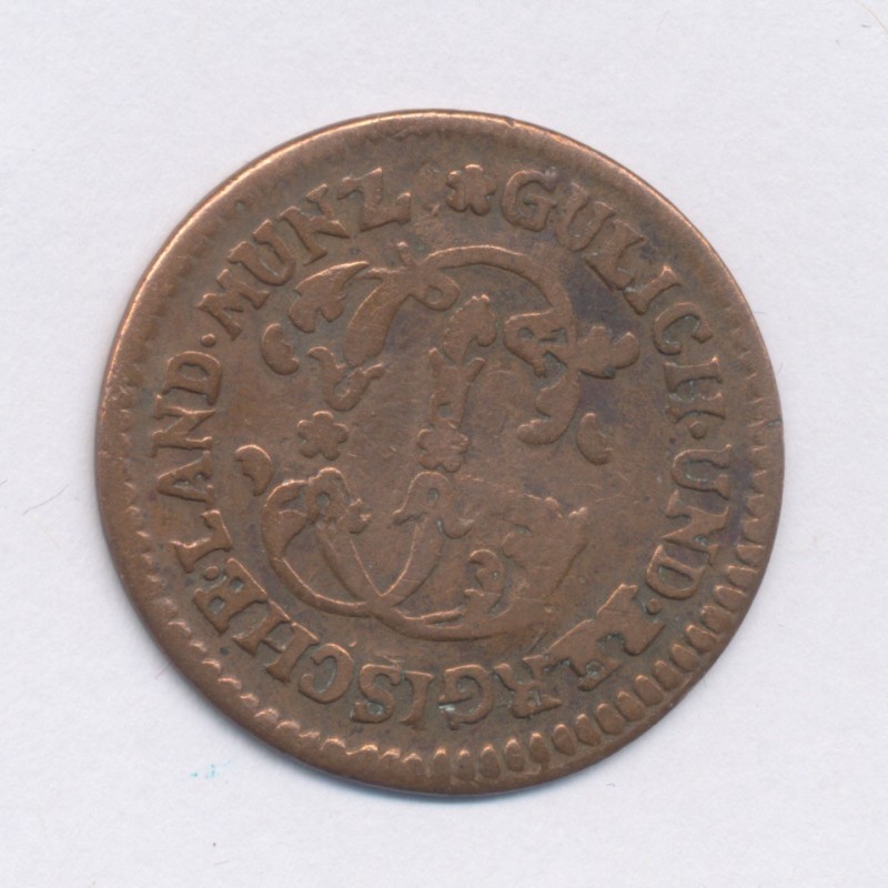 Allemagne - 1/4 Stuber 1783 PM - Etats de Julich-Berg - cuivre - TB+