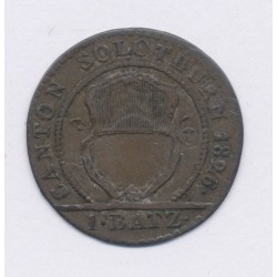 Suisse - 1 batzen 1826 - Canton de Soleure - billon - TTB+