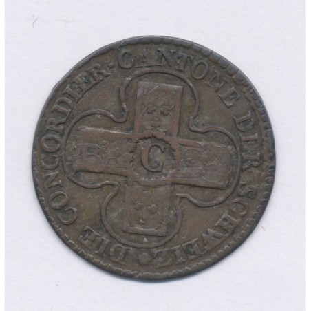 Suisse - 1 batzen 1826 - Canton de Soleure - billon - TTB+