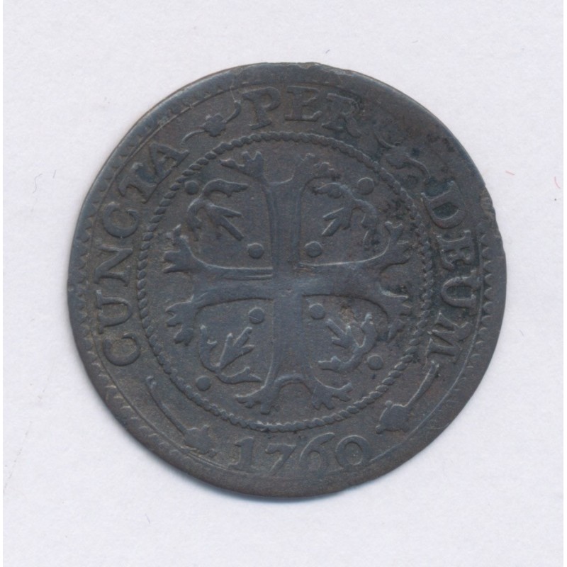 Suisse - 1/2 batzen 1760 - Canton de Soleure - billon - TB+