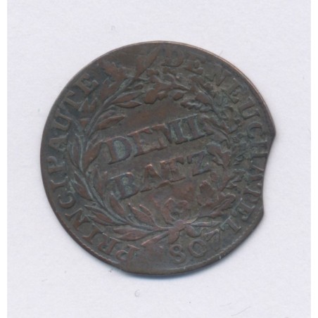 Suisse - 1/2 Batzen 1807 - Neuchatel - billon - TB