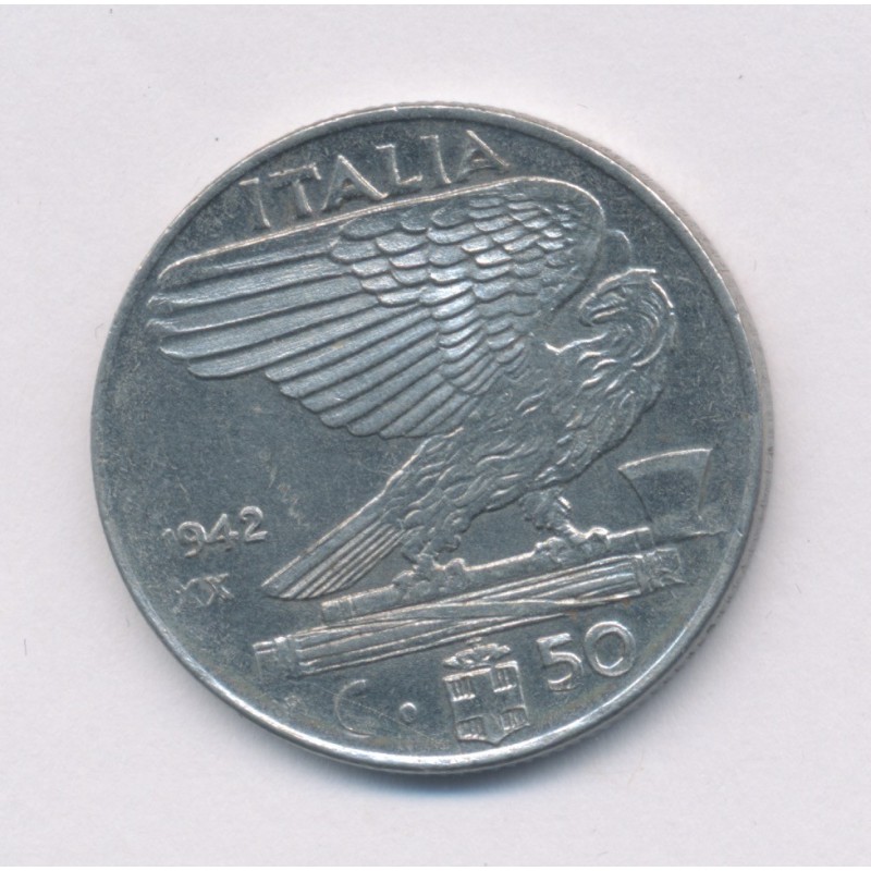 Italie - 50 Centesimi - 1942 R Rome - TTB+