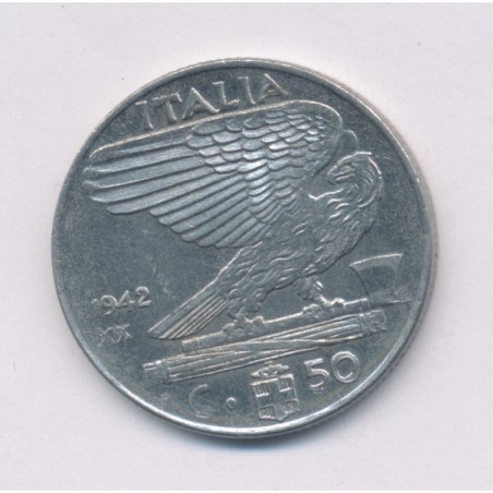 Italie - 50 Centesimi - 1942 R Rome - TTB+