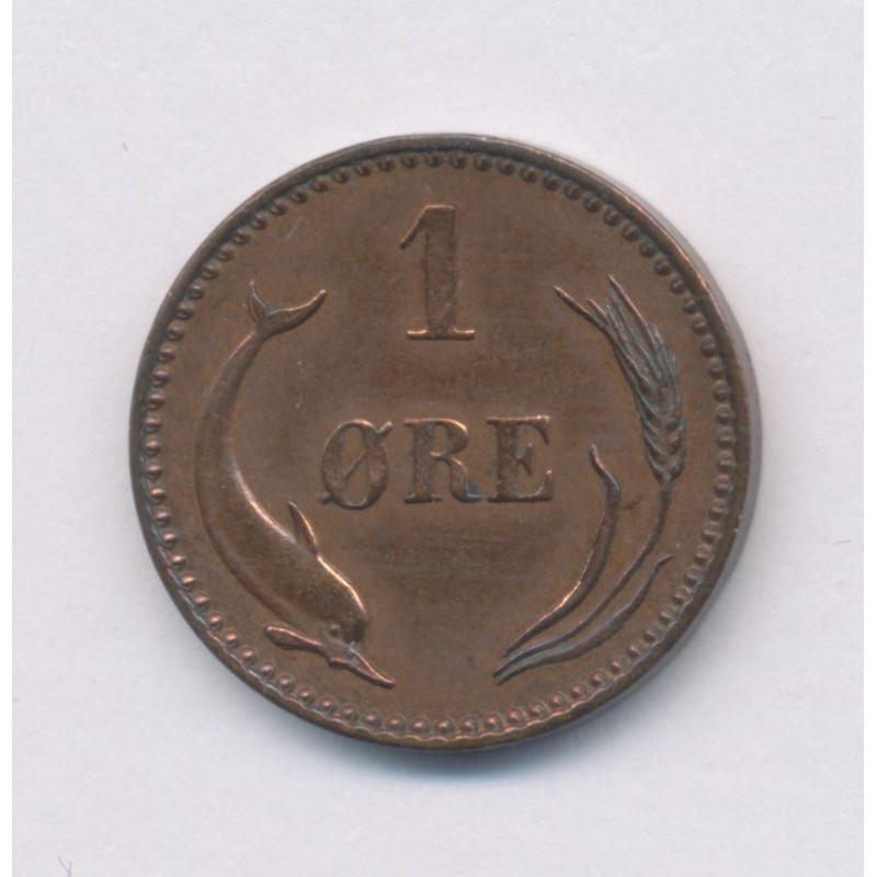 Danemark - 1 Ore 1891 CS - Christian IX - TTB