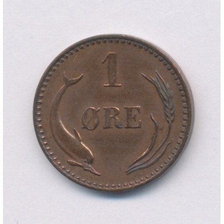 Danemark - 1 Ore 1891 CS - Christian IX - TTB