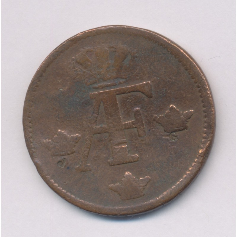 Suède - 1 Ore 1760 - Adolphe Frédéric - cuivre - TB