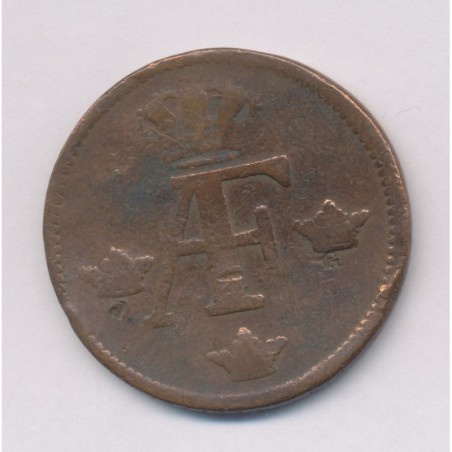 Suède - 1 Ore 1760 - Adolphe Frédéric - cuivre - TB