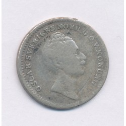 Suède - 1/16 Riksdaler 1848 - Oscar I - argent - TB