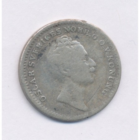 Suède - 1/16 Riksdaler 1848 - Oscar I - argent - TB