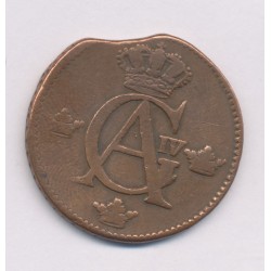 Suède - 1/2 Skilling 1809 - cuivre - TB 2