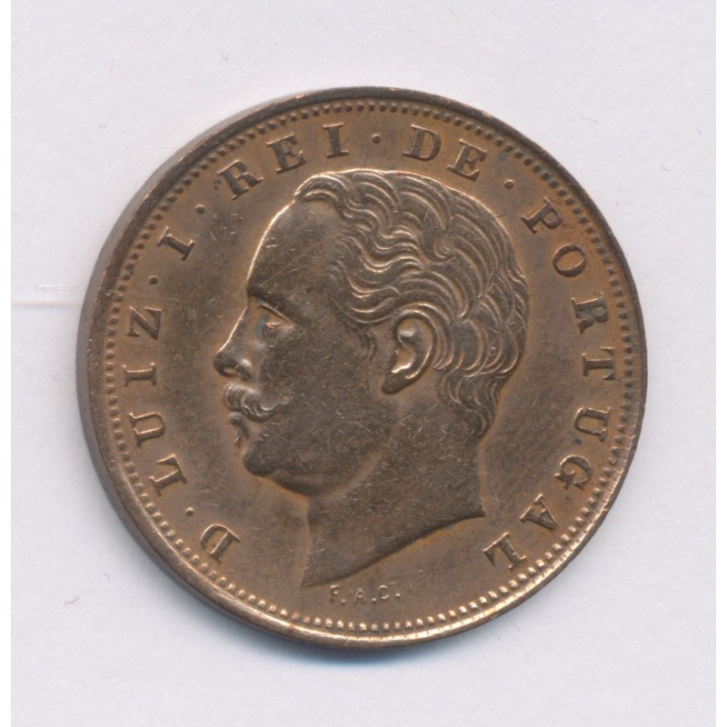 Portugal - 10 Reis - 1884 - Louis 1er - cuivre - TTB