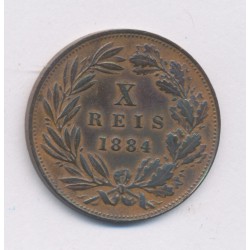 Portugal - 10 Reis - 1884 - Louis 1er - cuivre - TTB 2