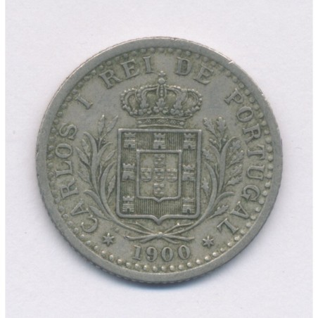 Portugal - 100 Reis 1900 - supra-nickel - TTB