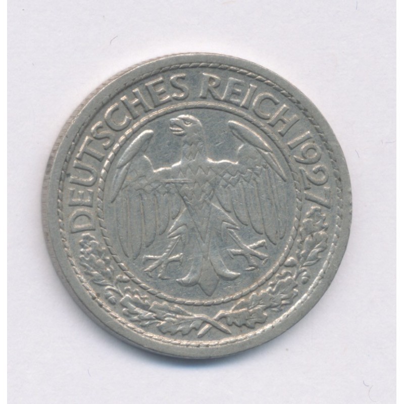 Allemagne - 50 Reichspfennig - 1928 A Berlin - Weimar - nickel - TTB