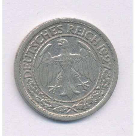 Allemagne - 50 Reichspfennig - 1928 A Berlin - Weimar - nickel - TTB