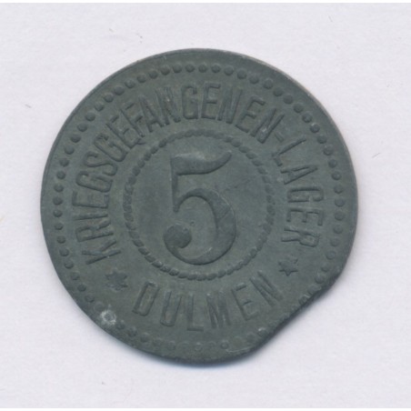 Allemagne - 5 Mark - Ville de Dulmen - Jeton de prison - 1914-1924 - TB+