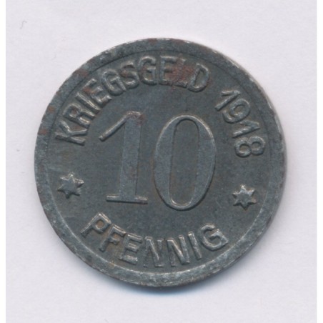Allemagne - 10 Pfennig 1918 - Luden-scheid - fer - TTB+