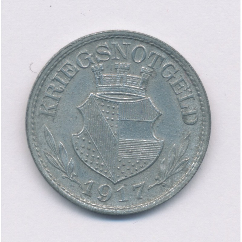 Allemagne - 10 Pfennig 1917 - Ville de Pforzheim - Notgeld - zinc - TTB
