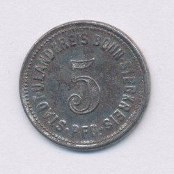 Allemagne - 5 Pfennig 1918 - Bonn-Siegkreis - fer - TB 2