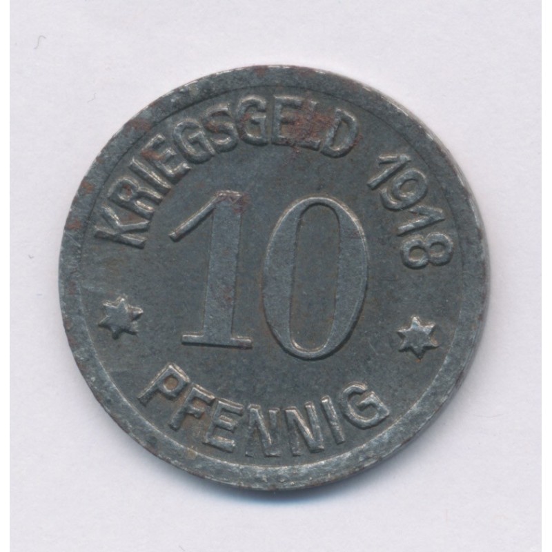 Allemagne - 10 Pfennig 1918 - Coblenz - TTB