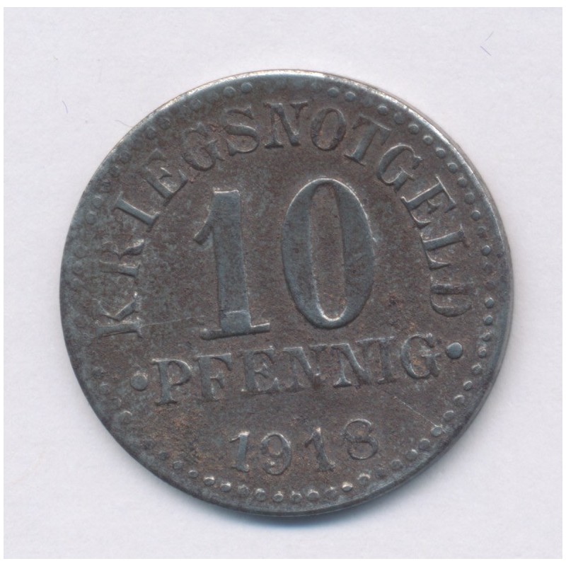 Allemagne - 10 Pfennig 1918 - Notgeld - TTB