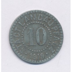 Allemagne - 10 Pfennig 1919 - Landau pfalz - TTB 2