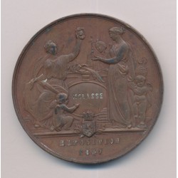 Médaille - Exposition 1847 - 1ère classe - Léopold 1er - cuivre - TTB 2