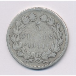5 Francs Louis philippe I - 1831 M Toulouse - Tranche en Relief - B/TB 2