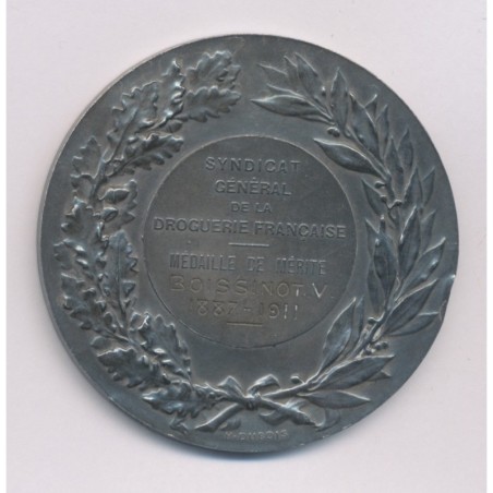 Médaille - Syndicat général de la droguerie Française - argent 59g - 50mm - TTB+