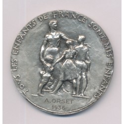 Médaille - Éducation nationale - Tous les enfants de france sont mes enfants - argent 44g - Corbin - TTB+ 2